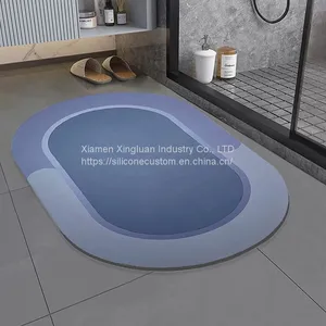 Super Absorbent Floor Mat Silicone Quick Dry Bath Shower Mats thumbnail-1