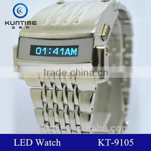 All Stainless Steel Material Quality Green Lcd Lights Metal Lcd Display Relojes thumbnail-1