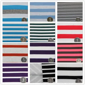 A Large Number of Stock Knitted Cotton Spandex Striped T-shirt Fabric is Supplied All Year Round thumbnail-4