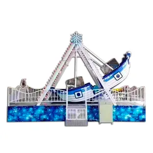 Real Outdoor Hot Fun Small Kiddie Ride Pirate Ship Children Home Playground thumbnail-1