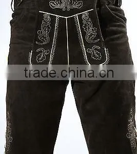 Herren Kniebund Lederhosen in Cow Suede Leather/ German Outfit Trachten Wears Pants,shorts thumbnail-1