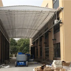 Warehouse Canopy With Surrounding Cloth, Foldable Electric Retractable Awning Manufactured by Factory. thumbnail-3