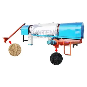 Smokeless Wheat Husk Sawdust Continuous Carbonization Furnace Charcoal Making Machine EPC thumbnail-1