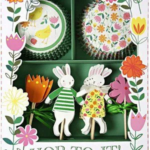 All-in-one Cupcake Kit Cake Toppers and Cake Cup Set Greaseproof Cupcake Case – Perfect for Themed Birthday Parties or Classroom Treats thumbnail-3