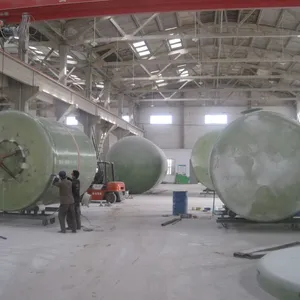 Custom Filament Wound FRP Fiberglass Tank for Chemical Pickling Workshop Acid Liquid Storage thumbnail-1