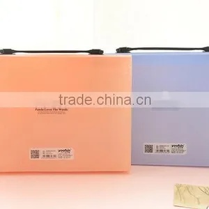 Lovely& Delicate Style A4 Colorful Pvc Expanding File Folder With Handle Suitable Office Lady Supplier's Choice thumbnail-3