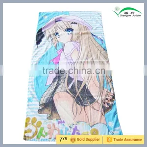 100 Cotton Beach Towels With Cartoon Velour Reactive Printed for Promotion thumbnail-1
