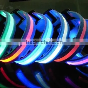 2.5cm Silk Mesh Blue Style Led Dog Collar thumbnail-4