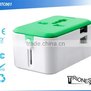 (110126) Universal Travel Adapter With Usb Charger,promotional Adapter,usb Travel Adapter thumbnail-2