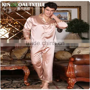 Wholesale Luxury Sexy 100% Silk Long Satin Sleepwear thumbnail-1
