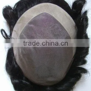 100% High Quality Human Hair Men's Hairpieces Swiss Lace Hair Piece Hair Toupee For Men Quality Choice thumbnail-5