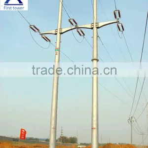 Hot-dip-galvanized Electrical Line Tubular Steel Pole Tower thumbnail-5