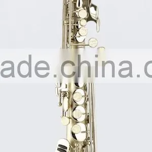 High Grade Straight Soprano Saxophone, With Neck, Nickel Silver Plated thumbnail-4