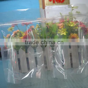 Factory Direct Custom Plastic Clear Transparent Standing Up Wide Usage With Hole And Bottom Gusset Zipper Packing Bags thumbnail-1