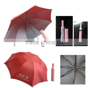 New Creation Fashion Wine Bottle Shaped 3 Fold Umbrella With UV Petection thumbnail-1