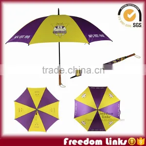 8K Wooden Handle Promotional Umbrella With Logo Printing thumbnail-1