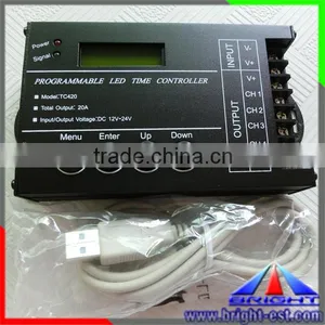 DC12-24V USB Port TC420 Programmable LED Time Controller With 5 Channel thumbnail-2