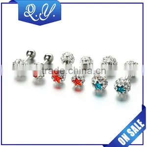 Girl Earring Cute Design Mixed Color Cheap Crystal Gift Items Ear Studs for Girls thumbnail-2