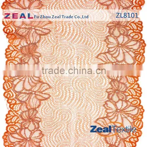 Stretch Chantilly Lace With Flowers Decorated thumbnail-1