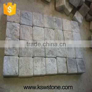 Multi Grey Tumbled Paver 10*10*5cm Tuff Stone Grey Color Granite thumbnail-4
