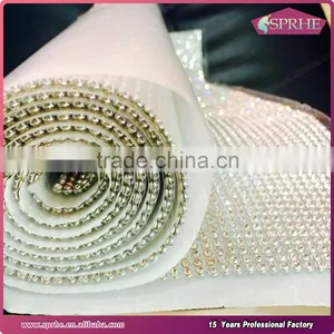 3mm Metal Aluminum Base Diamante Mesh Roll Hotfix Rhinestone Sheet Wholesale thumbnail-1