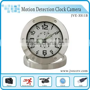 JVE-3311B DVR Clock Record Motion Detection Hidden Camera Table Desk Clock Camera thumbnail-1