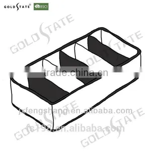 Black- White Folding Polyester Storage Box thumbnail-1