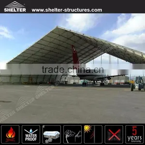 Clear Span Aircraft Hangars Wind Resistant With Aluminium Structure for Aviation in Africa thumbnail-1