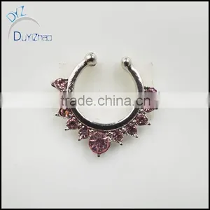 Fashion Septum Clicker Fake Nose Rings Piercing Jewelry thumbnail-2