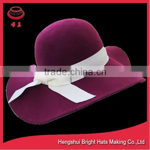2016 New Style Wool Felt Hat Floppy Hat For Ladies thumbnail-1