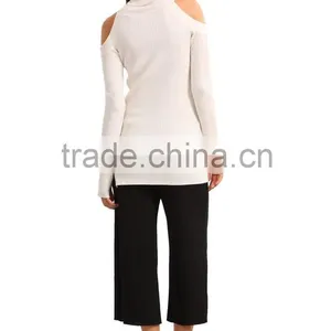 Fashion Women High Neck Plain Longsleeve Knit Sweater Top Quality Choice Supplier's Choice thumbnail-2