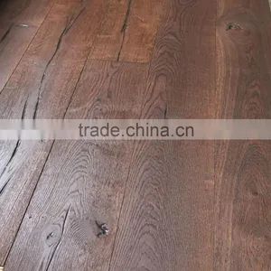 Distressed Oak Wide Plank Engineered Wood Floors thumbnail-2