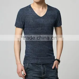Cheap Plain Blank V Neck T Shirts Mens thumbnail-3