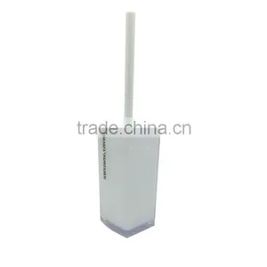 Hotel White Plastic Toilet Brush With Holder thumbnail-3
