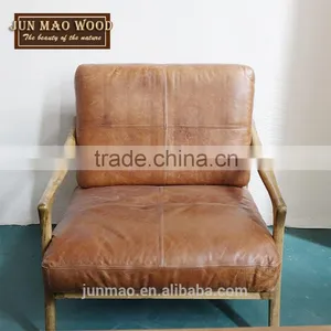 Wholesale Wooden Frame And Genuine Leather Combination Armchair,Luxury Sofas,Coffee Sofa thumbnail-1