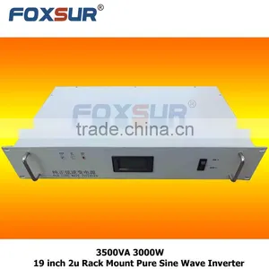 Off Grid 19 Inch 2U Rack Mount Pure Sine Wave Inverter for Industry and Telecom 3500VA 3000W 48V dc to 110V ac With LCD Display thumbnail-2