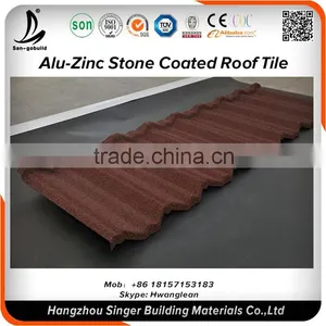Building Material Lightweight Metal Roof Tile, Lightweight Stone Coated Roof Tile Material for Construction Material thumbnail-1