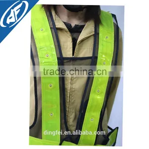 Cheap Custom Logo Flashing Led Reflective Safety Vest , Reflective Clothing , Reflective Vest thumbnail-3