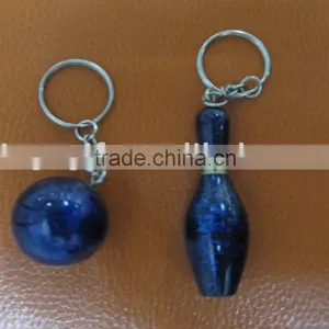 Color Bowling Pin Key Chain thumbnail-1