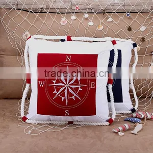 Handmade Compass Pillow Embroidery Designs Cushion Cover thumbnail-2