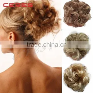 Synthetic Clip on Messy Hair Bun Extension Chignon Hair Piece Wig Quality Choice thumbnail-1