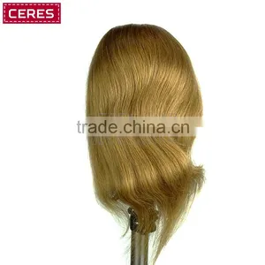 Salon Natural Female 100% Human Hair Mannequin Doll Training Head Practice Head Wholesale thumbnail-4
