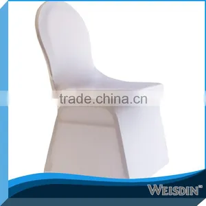 Wholesale Cheap Ruffled Wedding Seat Chair Cover Round Back Chair Cover thumbnail-1