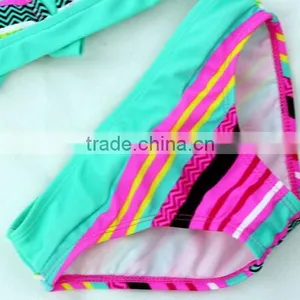 Slim Colorful Strings Print Infants Kids Girls Bikini Swimsuit Bathing Swimwear thumbnail-6