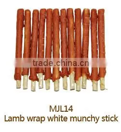 Lamb Wrap White Munchy Stick MJL14 Private Label Dry Brand Pets Food and Dogs Dental Treats Chew Snacks Suppliers thumbnail-1