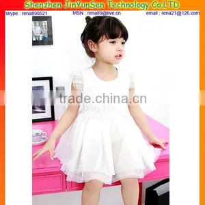 Pure White Angel Little Girls Ball Gown Birthday Party Dresses for Girls of 7 Years Old thumbnail-1
