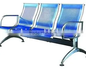 Hot Selling Medical Center Furniture Stainless Steel Waiting Seat With Chromed Arm and Leg thumbnail-2