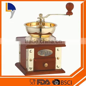 Hot Sale Household Manual Coffee Grinder Double-deck Wooden Coffee Grinder Machine thumbnail-1