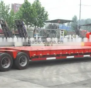 China Heavy Duty 100T Hydraulic Gooseneck 2 Lines 4 Axles Low Bed Semi Trailer thumbnail-2