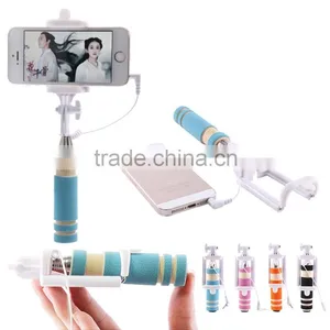 2015 Hot in Pocket Wholesale Mini Selfie Stick With Wired Cheap Price thumbnail-1